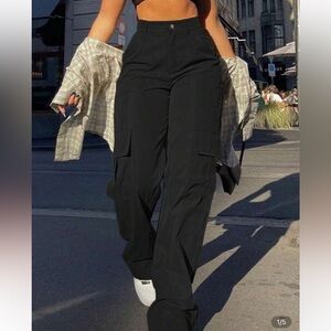 SHEIN Black Cargo Pants